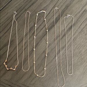 Elegant Sterling Silver Necklace Collection Of Fine Chains!!